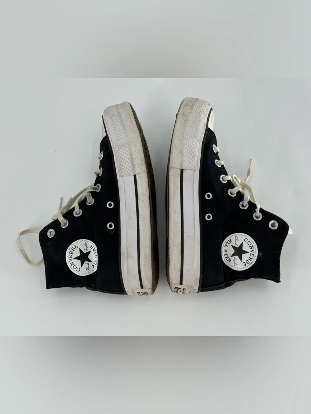 Platform Black Chucks Converse All Star Chuck‎ Taylor Hi Tops 6.5